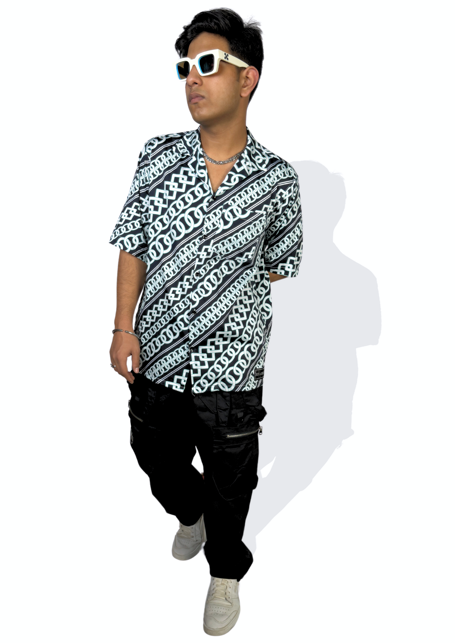 Blue-white Chains (RELAXED FIT SHIRT)