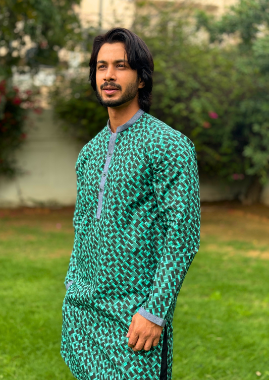 GREEN ENIGMA (KURTA)